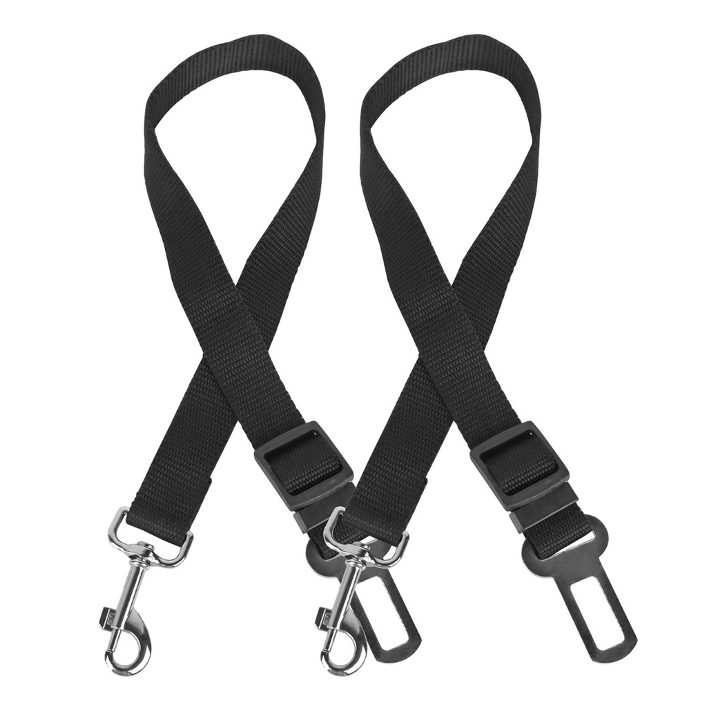 Dezkee Adjustable Pet Car Seat Belt Tether Straps (2-Pack)