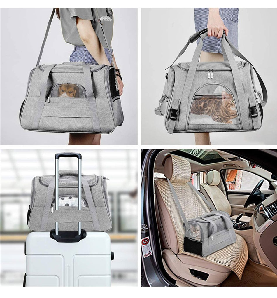 Dezkee Hard-Shell Diagonal Shoulder Pet Carrier Caddy