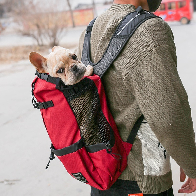 Dezkee Adventure Double-Shoulder Dog Carrier Backpack