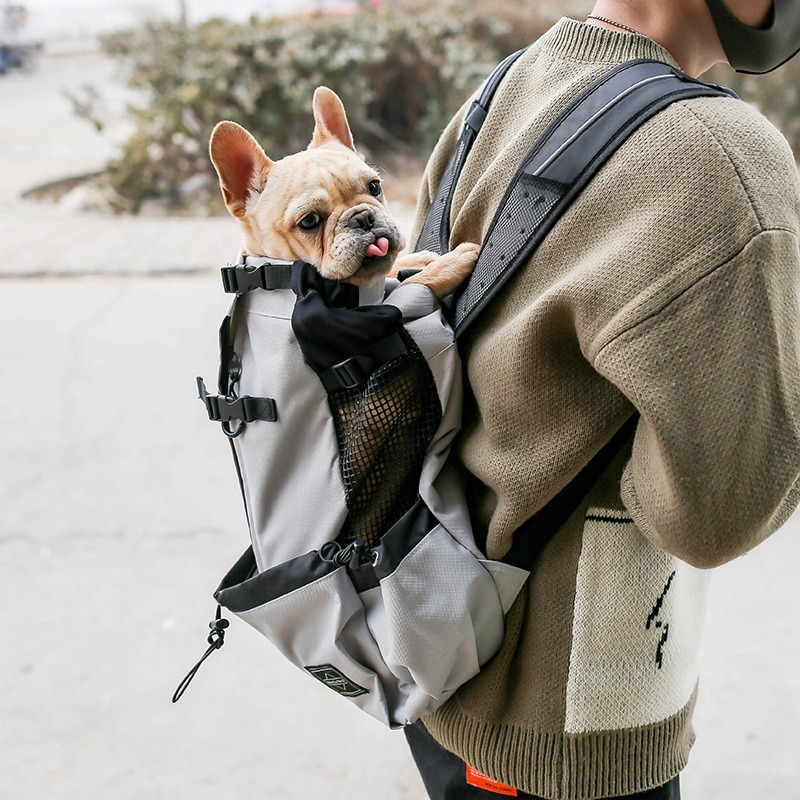 Dezkee Adventure Double-Shoulder Dog Carrier Backpack