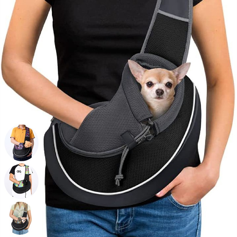 Dezkee Cozy Crossbody Pet Sling Carrier