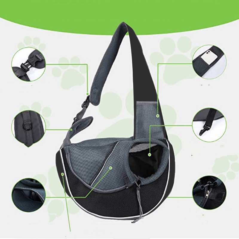 Dezkee Cozy Crossbody Pet Sling Carrier